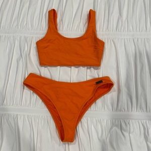 Orange Gymshark swimsuit